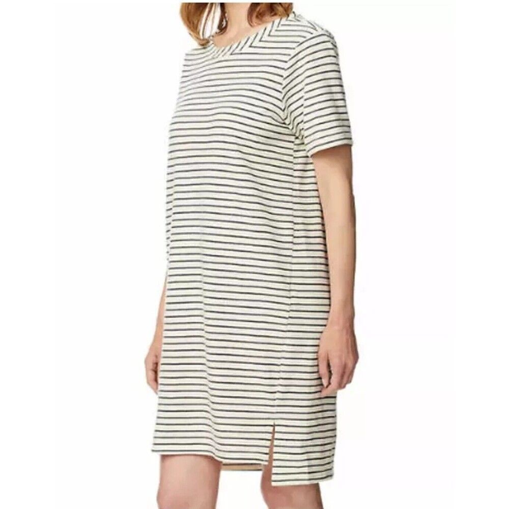 Buffalo David Bitton Women's XL Striped Pullover Hi Low Shirt Dress Cotton Rich